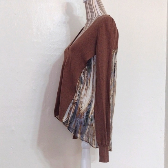 Subtle Luxury Vintage Cashmere Knit Blend Sweater Woven Silk Combo Size S/M - Picture 3 of 12